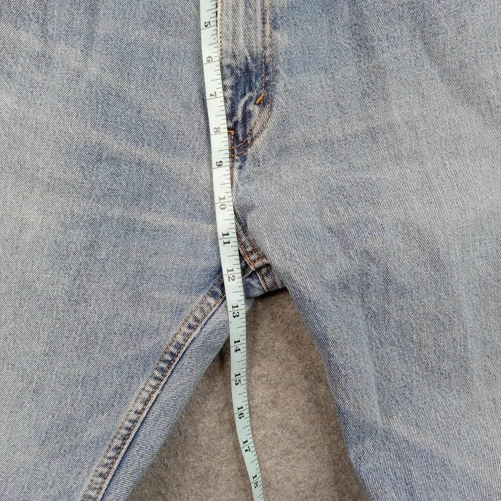 Levis 501 Jeans Mens‎ 36x29 Light Wash Blue Regular Straight Denim Distressed
